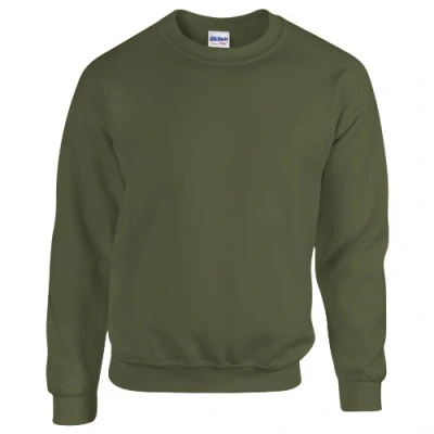 Image of GILDAN Men&#039;s 50/50 Adult Crewneck Sweatshirt, Green (Military Green), L UK
