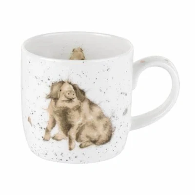 Image of Wrendale Designs Portmeirion Royal Worcester Trotters Pig Mug 0.3 litre