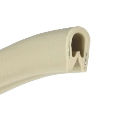 Image of Standard cream rubber car edge protective trim 14mm x 8.5mm
