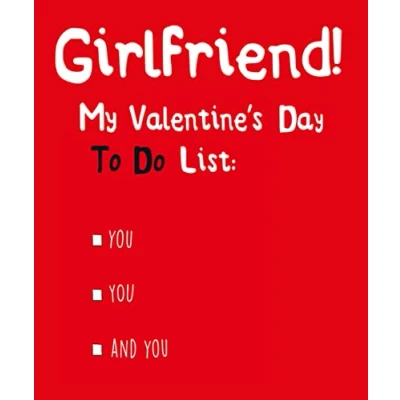 Image of Girlfriend Valentine&#039;s Day Card, Card For Day, Valentines Girlfriend, Valentine
