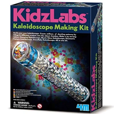 Image of 4M Kidz Labs Kaleidoscope Making Kit, Science and Activity Kit for Boys Girls Ages 8 Above, STEM