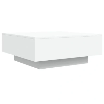 Image of vidaXL Modern Coffee Table for Living Room, Office Easy Assembly, Durable Engineered Wood, Secure Surface, Versatile Design, White Square Tabletop