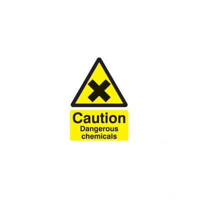 Image of Sitesafe Dangerous Chemicals Rigid PVC Caution Sign 148 x 210mm