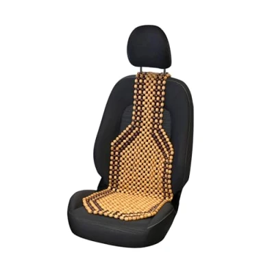 Image of Frilioth 323212 Car Seat Pad with Wooden Beads, Light Brown