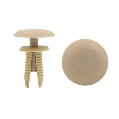 Image of sourcingmap 20PCS 8mm Beige Car Bumper Fender Plastic Rivets Push in Type Clips