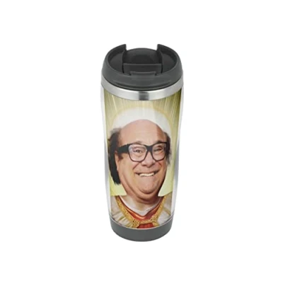 Image of Danny DeVito Holy Funny Travel Mug, Thermal Insulated Cup for Hot and Cold Beverages Drinks