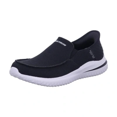 Image of Skechers Men&#039;s DELSON 3.0 CABRINO Slip On, Black Knit, 13 UK