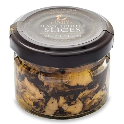 Image of TruffleHunter Black Truffle Slices Preserved Truffles in Extra Virgin Olive Oil 50g