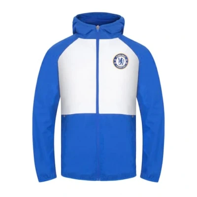 Image of Chelsea FC Official Football Gift Boys Shower Jacket Windbreaker White 4 5 Years