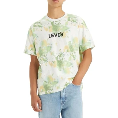 Image of Levi&#039;s Men&#039;s Ss Relaxed Fit Tee T Shirt, Headline Logo AOP, S