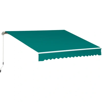 Image of Outsunny Garden Patio Manual Awning Canopy Sun Shade Shelter Retractable 4 Size 5 Colour100110 006G
