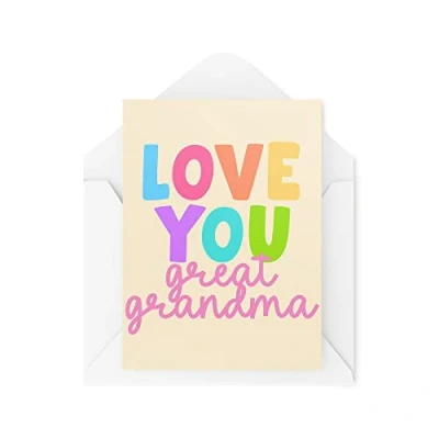 Image of Funny Novelty Greeting Cards Love You Great Grandma Birthday Grandama Greatgrandparent Thinking Of Banter Joke CBH1301