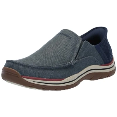Image of Skechers USA Men&#039;s 205167 Moccasin, Blue, 8 UK
