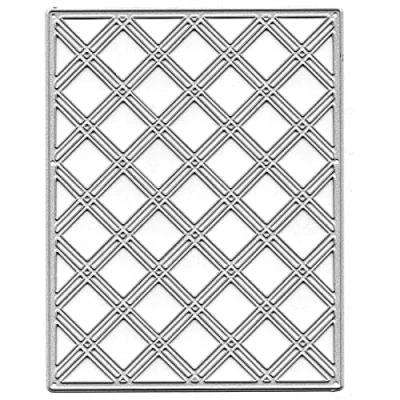 Image of Rectangle Stripe Background Embossing Metal Cutting Die Cuts, Net Grid Stencils DIY Crafts Cards Dies Cuts for Card Making Photo Decorative Paper Scrapbooking