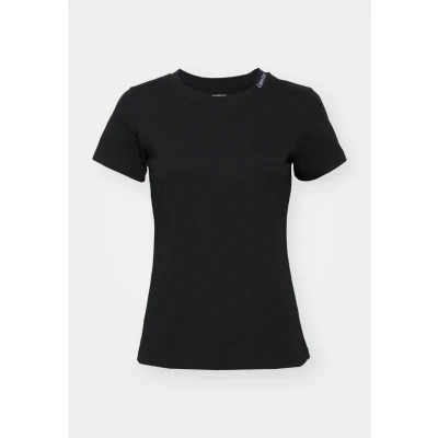 Image of Calvin Klein Jeans LOGO Basic Tshirt, Women&#039;s, Size: XXS, Black