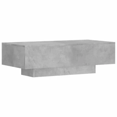 Image of vidaXL Modern Concrete Grey Coffee Table Spacious Top Surface, Engineered Wood Construction, Rectangular Design for Living Room