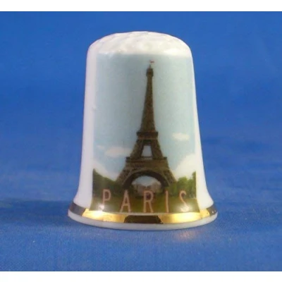 Image of Birchcroft Porcelain China Collectable Thimble Travel Poster Series Paris