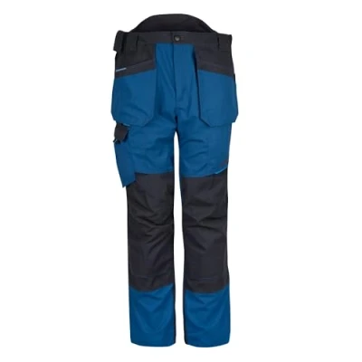 Image of Portwest T702 Men&#039;s WX3 Work Trousers Stretch Fabric Workwear Utility Safety with Holster and Knee Pad Pockets Persian Blue, 28
