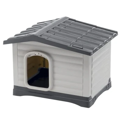 Image of Ferplast Dog Kennel Outdoor DOGVILLA 60 SE, House, Kennel, Draining Bottom, Insulating Base, Removable Roof, Ventilation Grille, Recycled Plastic, 58 x 48 xh 44 cm