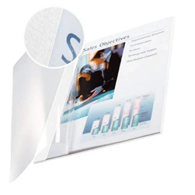 Image of Leitz impressBIND Soft Covers, 14.0 mm Spine, White, Pack of 10