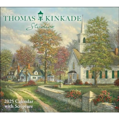 Image of Thomas Kinkade Studios 2025 Deluxe Wall Calendar with Scripture