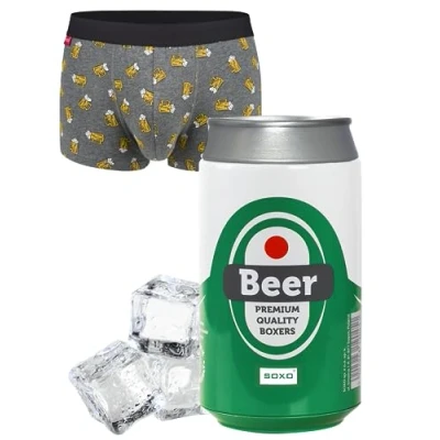 Image of soxo Canned Beer Mens Boxers Shorts Underwear Man Gift Men Cotton Trunks Briefs XL