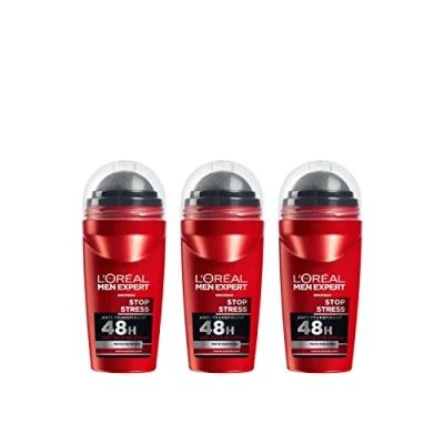Image of L&#039;Oréal Men Expert Stop Stress Anti Perspirant 48H Ball 50 ml Pack of 3