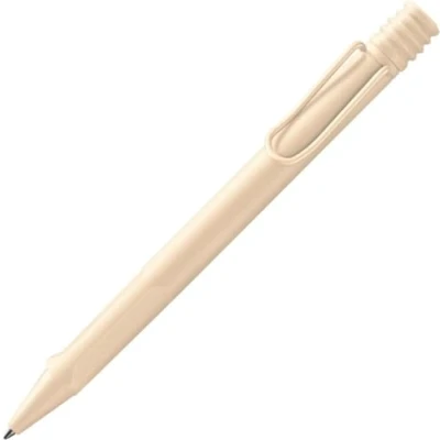 Image of Lamy safari cosy ballpoint pen 220 special edition made of robust ABS plastic in cream with ergonomic handle and timeless design large refill black line width M