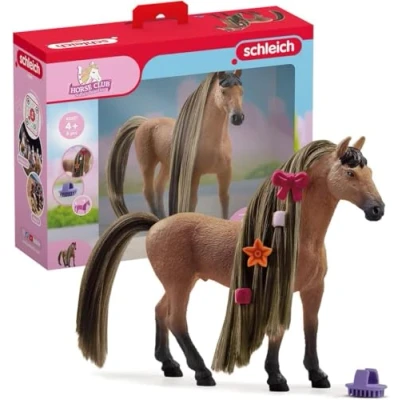 Image of schleich Horse Club 42621 Sofia&#039;s Beauties Knabstrupper Stallion Beauty with Brushable Hair 8pc Styling Figurine and Playset Accessories Toys Gift for Boys, Girls, Kids Ages 4+