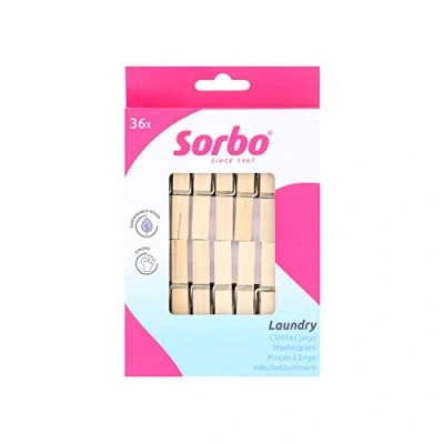 Image of Sorbo Pack of 36 Wooden Pegs