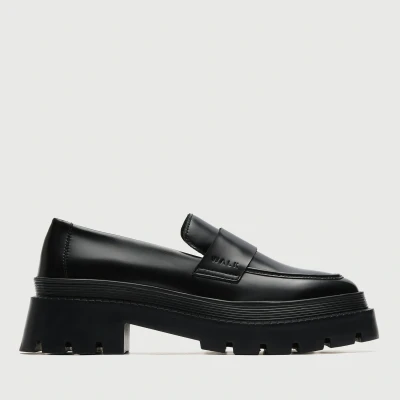 Image of Walk London Women&#039;s Kate Leather Saddle Loafers UK 8