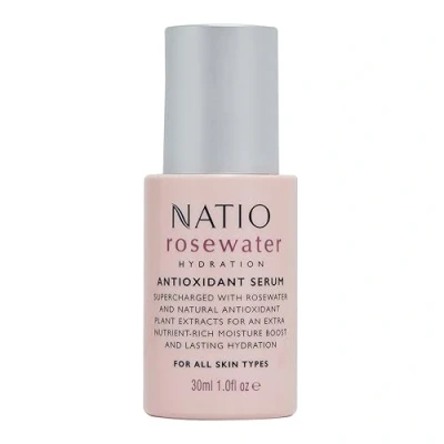 Image of Natio Australia Rosewater Hydration Antioxidant Serum, 30 ml Hyaluronate Serum Moisturising Partner for Facial Moisturiser with Shea Butter