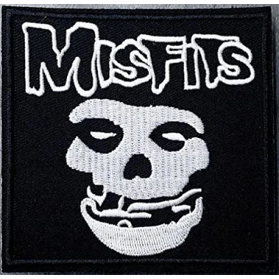 Image of hotrodspirit Misfits Group Square, Black and White, 8.5 x cm Iron On Patch