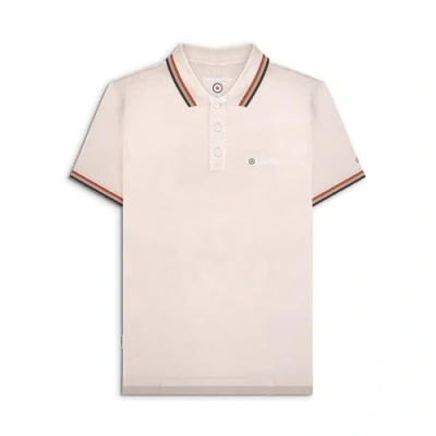 Image of Lambretta Men&#039;s Tipped Polo Shirt (Oatmeal) Medium