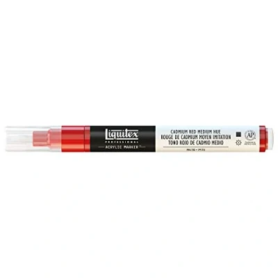 Image of Liquitex 4620151 2 4 mm Fine Nib Paint Marker Cadmium Red Medium Hue