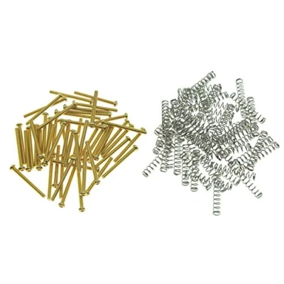Image of Dopro 50pcs USA/Imperial Thread Guitar Humbucker Pickup Screws Height with Springs for/EMG/Seymour Duncan/Dimarzio Gold