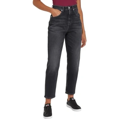 Image of Tommy Jeans Women&#039;s Tapered Fit Mom Jeans, Blue (Denim Black), 34W/32L