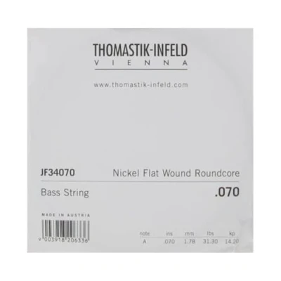 Image of Thomastik Einzelsaite A .070 Stahlkern, Nickel flat wound long scale 34&quot; JF34070 für E Bass Jazz Satz JF345, JF344, JF346, Natural