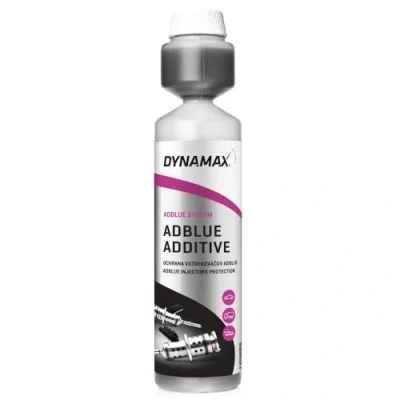 Image of Dynamax AdBlue ADDITIVE Anti Crystal System Additive, NOx Reduction, Concetrated (1:500), 250ml Bottle with dispenser Treats 120 Litres