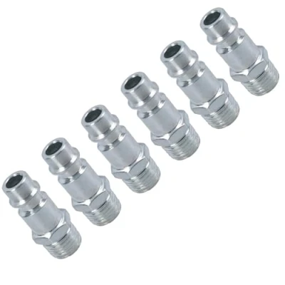 Image of Euro Air Line Quick Release Hose Fitting Connector 1/4 BSP Male Thread 6pc