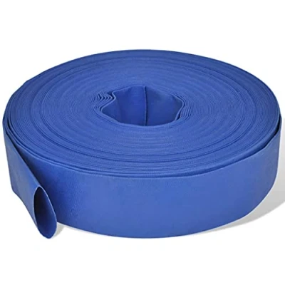 Image of vidaXL Flat Hose 50m 2&quot; PVC Water Delivery Farm Pump Reel Tubing Pipe Fitting