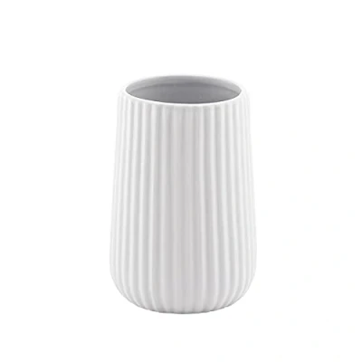 Image of Gedy White G Marika Bathroom Ceramic Toothbrush Holder R&amp;S Design Dimensions 11.6 x 8 cm 2 Year Guarantee Unique