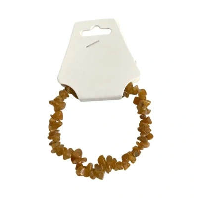 Image of VIE Gemstone Chip Stretch Bracelet (Yellow Jade)