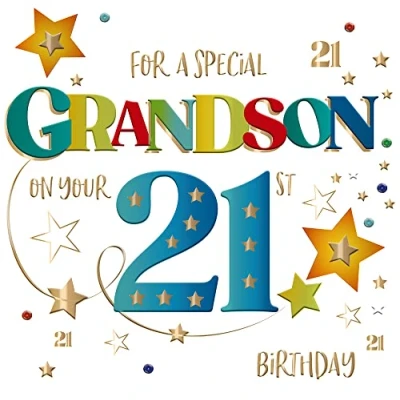 Image of Special Grandson On Your 21st Birthday Greeting Card Talking Pictures Cards SCER0213/21
