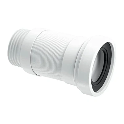 Image of McAlpine WC F23S Straight Flexible Connector 140 &gt; 310mm, White