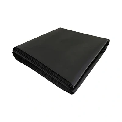 Image of Black Heavy Duty Polythene Plastic Sheeting DPM DPC Damp proof Membrane 4 Metre x 5 250mu 1000g BBA