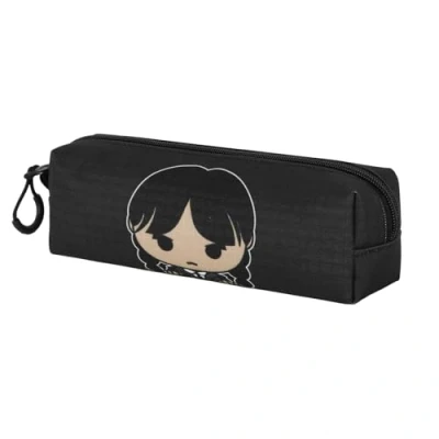 Image of Wednesday Cute Fan Square Pencil Case 2.2, Grey, 22 x 9 cm