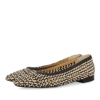 Image of GIOSEPPO Women&#039;s Atherton Ballet Flat, Black White, 4.5 UK