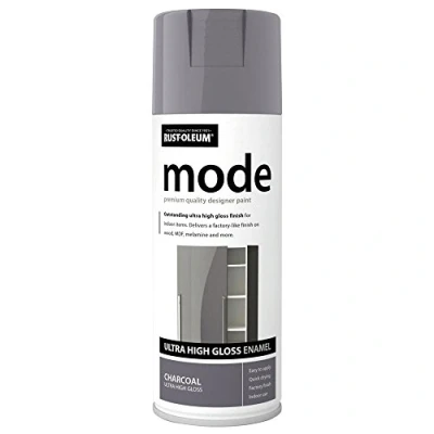 Image of Rust Oleum AE0240007E8 400ml Mode Ultra High Gloss Spray Paint Charcoal