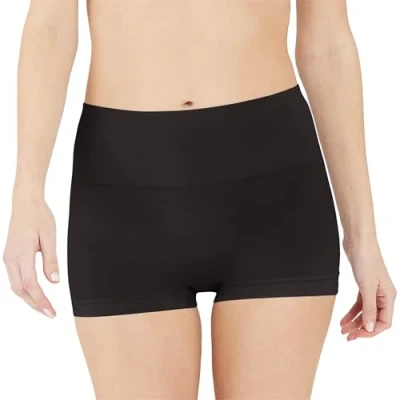 Image of SPANX Shapewear For Women Everyday Shaping Tummy Control Panties Boyshort, Black, M